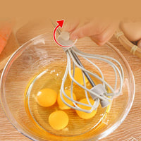 Semi-automatic Egg Beater Adjustable Stainless Steel Egg Mixer