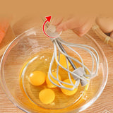 Semi-automatic Egg Beater Adjustable Stainless Steel Egg Mixer