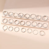 23Pcs Stackable Rings Knuckle Ring Set Stackable Rings for Women Silver