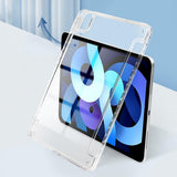 Case with Y-Shaped Stand for iPad 10th Gen 10.9 and iPad 11th Gen A16 11-inch Clear Back Cover with Pencil Holder Black