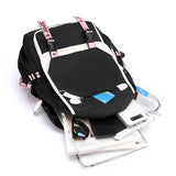 Girls Backpack for Middle School Students with USB Charging Port White
