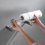 Under-Cabinet Stainless Steel Paper Towel Holder Wall-Mount Rack Organizer Silver