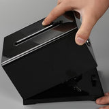 Lockable Collection Box with Keys for Suggestion Donations Voting Black