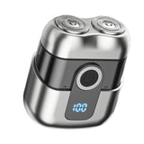 Electric Razor for Men Mini Electric Shavers with LED Display Grey