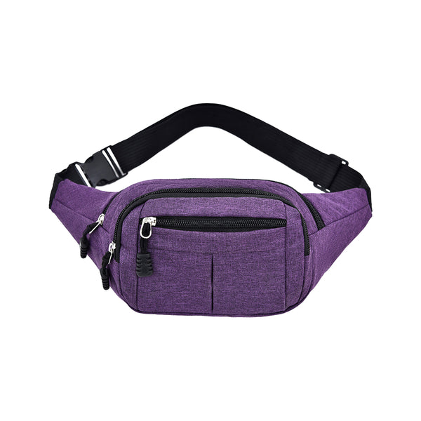 Unisex Sling Bag Chest Pack Fanny Pack Sports Waist Bag Wallet Purple