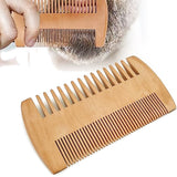 2PCS 14 Teeth Men Handcrafted Wood Narrow Wide Teeth for Home Travel