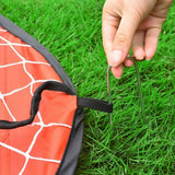 2-in-1 Portable Foldable Soccer Goal with Detachable Target - Red