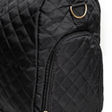 2Pcs Set Carry on Overnight Bags Large Travel Duffle Bag Weekend Tote Bag Yoga Gym Bag with Wet Pocket Black