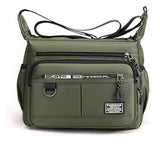 Men’s Multi-Pocket Crossbody Shoulder Bag for Travel and Daily Commuting Army Green