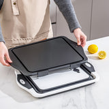 3 in 1 Cutting Board with Adjustable Height Ideal for Indoor and Outdoor White