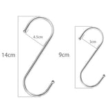 40Pcs Stainless Steel Metal S Shaped Hooks Clothes Hanger for Kitchen Bathroom