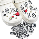 80 Piece Letter Number Heart Charms for Clog Shoes