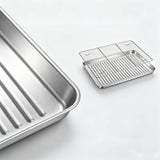 304 Stainless Stee Baking Sheet with Rack Set for Oven and Air Fryer