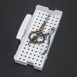 ABS Nail Tool Cleaning Soaking Box with Lift Up Filter Tray White