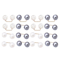 16Pcs Brooch Pins Anti-Exposure Neckline Safety Pins Artificial Pearl Clips for Women Girls Style 4