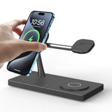 7-in-1 Wireless Charger Dock Station – With Night Light and USB Output Black