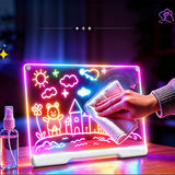 7 Light Modes Acrylic Writing Tablet Set Rechargeable LED Drawing Board with Adjustable Stand White