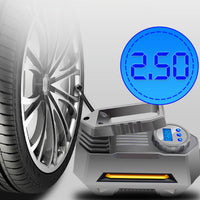 12V Tire Inflator Emergency LED Light Compressor Air Pump with Digital Display for Car Tires