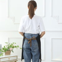 Adjustable Denim Apron with 3 Pockets Unisex Jean Apron for Work Kitchen Cooking Blue