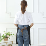 Adjustable Denim Apron with 3 Pockets Unisex Jean Apron for Work Kitchen Cooking Blue