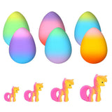 6PCS Unicorn Hatching Rainbow Eggs – Growing Toy Set