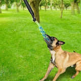 Interactive Dog Rope Toy with Bungee and Chew Ball for Indoor & Outdoor Play