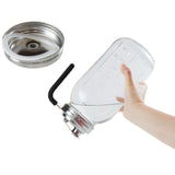 Mason Jar Lid Stainless Steel with Handle and Pour Spout Cap
