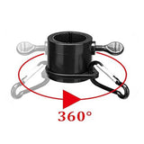 Flag Pole Kit with 360-Degree Rotating Rings and Two-Position Bracket Black