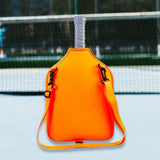 Pickleball Paddle Bag with Adjustable Shoulder Strap and Hanging Hook Orange