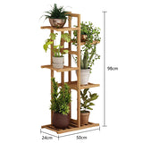Bamboo Flower Shelf Rack Plant Stand Pots Display Corner Shelving Home Decor