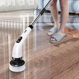 8-in-1 Handheld Electric Spin Scrubber Cordless Car Floor Cleaning Brush