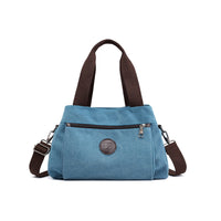 Crossbody Bag 3-Compartments Satchel Handbags Purse Messenger Shoulder Bag Blue
