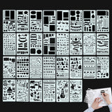 30 PCS A6 PET Reusable Drawing Journal Painting Craft Stencils