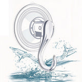 5PCS Clear Suction Cup Christmas Wreath Hooks for Window and Tile Decor