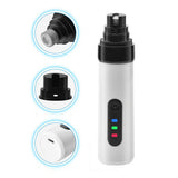 2-Speed Pet Nail Grinder for Dogs Cats Electric Pet Nail Trimmer