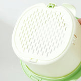 Colander Strainer Skimmer Basket Filter Drain Kitchen Sink Rack with Quick Release Bottom Green