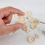 100pcs Engineered Wooden Button Craft Sewing DIY Handmade With Love Wooden Buttons
