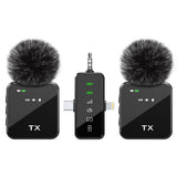 Wireless Lavalier Microphone Set Plug and Play Mic for Vlogging Podcasting Live Streaming