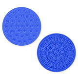Dog Lick Pad Bath Washing Buddy Suction Grooming Pad Helper Slow Feeder Mat Blue