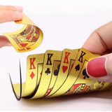 Waterproof Playing Cards Set Plastic Deck of Cards Poker Game Set for  Party Camping Travel On-the-Go Gold