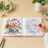 Set of 2 Coloring Books Floral Butterfly 24 Designs Each