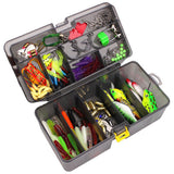 169PCS Fishing Lures Kit with Tackle Box Baits Hooks Sinkers & Fishing Pliers