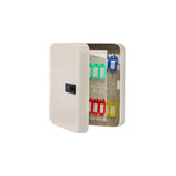 For 20 Keys Key Safe Lock Cabinet Storage Box Security Combination Code Key Lock Box for Home Office Property White