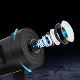 10-in 1Galaxy Projector with White Noise Rotating Starry Sky Bedroom Night Light with Timer Setting Black