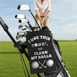 Golf Towel Cleaning Cloth with Clip for Balls Clubs & Bags