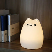 Cat Shape Lamp Silicone Colorful Night Light Cute Kitty Lamp For Bedroom