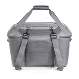 Pet Carrier Cat Travel Bag Portable Soft Sided Comfort Case Grey