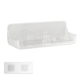 2Pcs No-Drill Acrylic Shower Caddy Wall Mount Storage Organizer Shelf