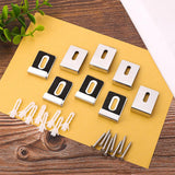 8Pcs Set Metal Mirror Hanging Holders Wall-Mount Display Clips