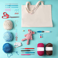 73Pcs Set Beginner Knitting Kit Handmade Needlework Tool  Set with Storage Bag